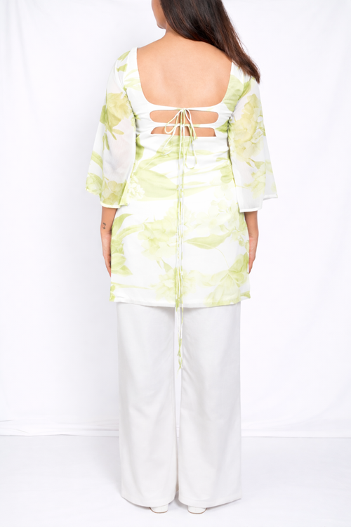 FLORAL FOLIAGE SHORT TUNIC